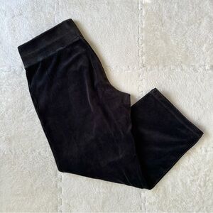 Talbots black velvet wide legged casual pants, size medium petite